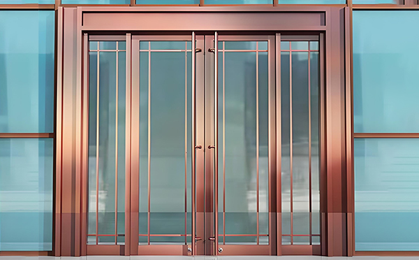 文殊镇玻璃地弹门